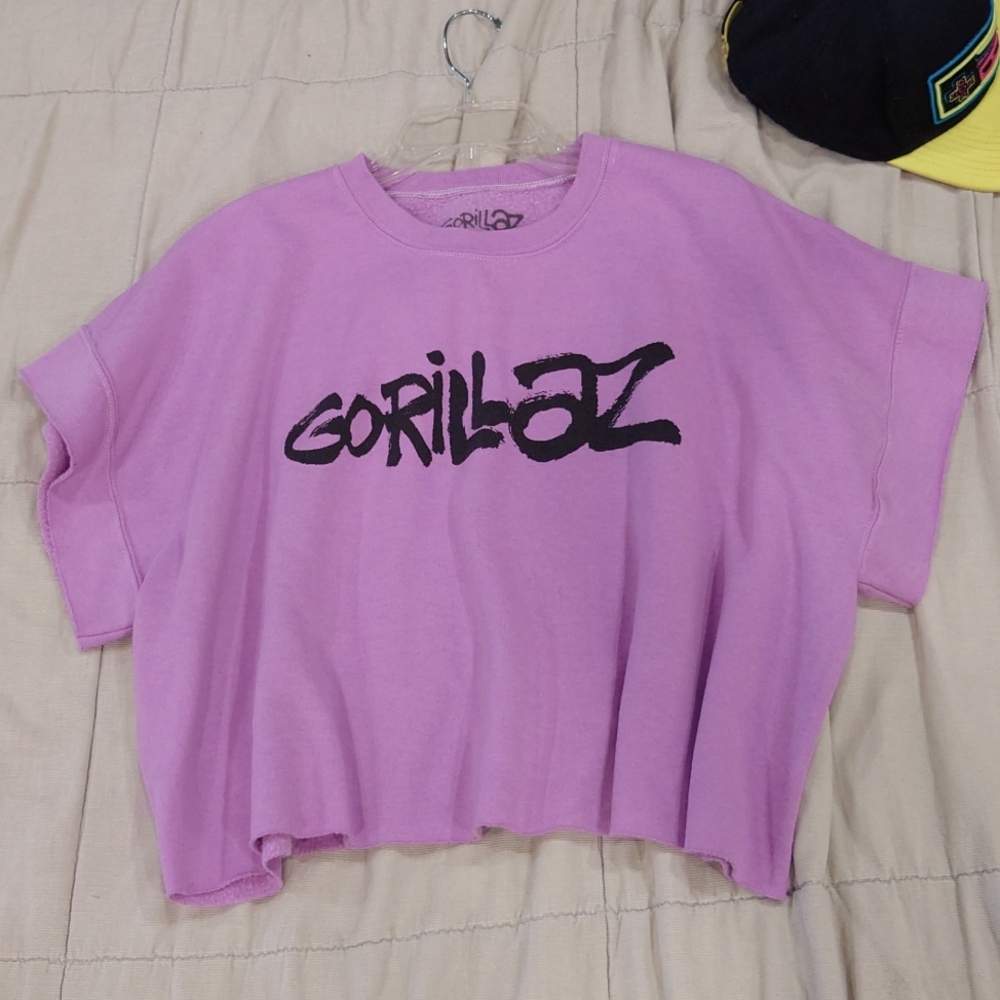 Official Gorillaz Oversized Cropped Short Sleeve Sweater by Urban Outfitters